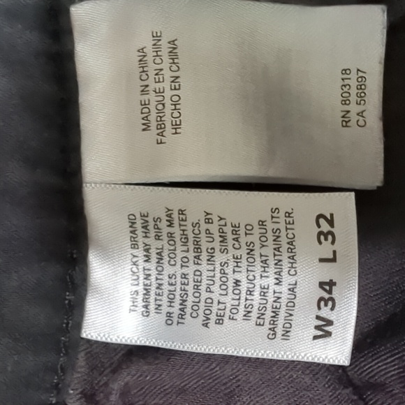 Lucky Brand Mens Black Denim Jeans Size 34/32 - Picture 12 of 14